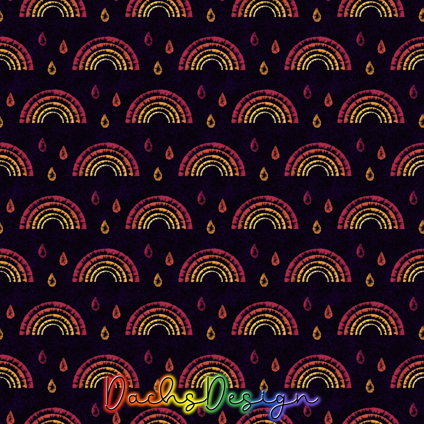 Boho Tie Dye Rainbow Seamless Pattern (Digital Download)