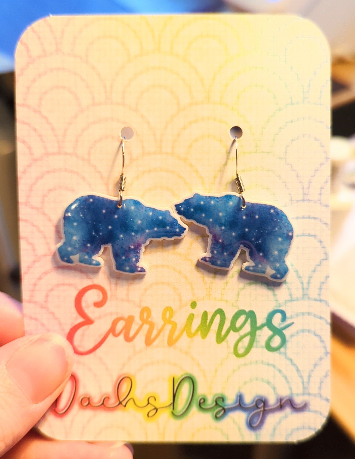 Polar Bear Dangle Earrings