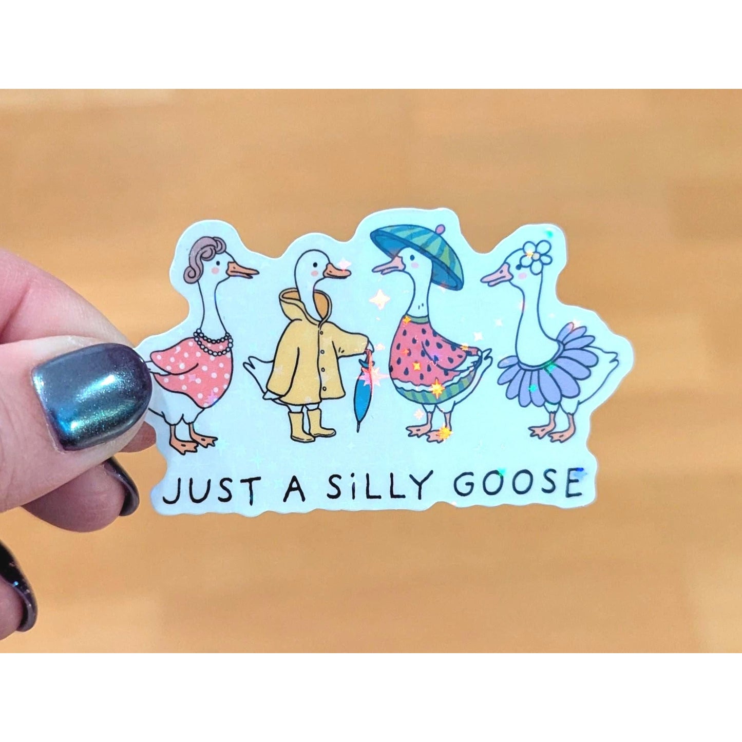 Vanntett vinyllapp "Just a Silly Goose"