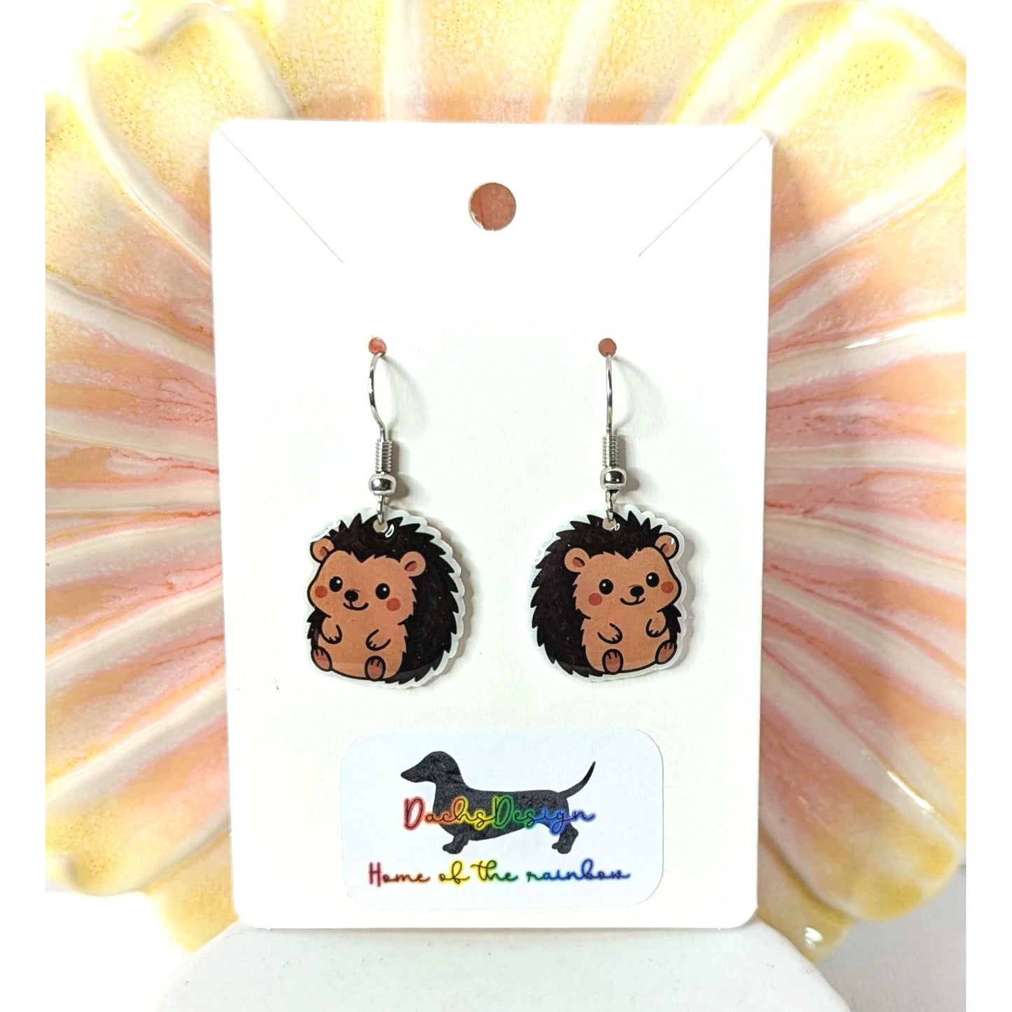 Hedgehog Dangly Earrings