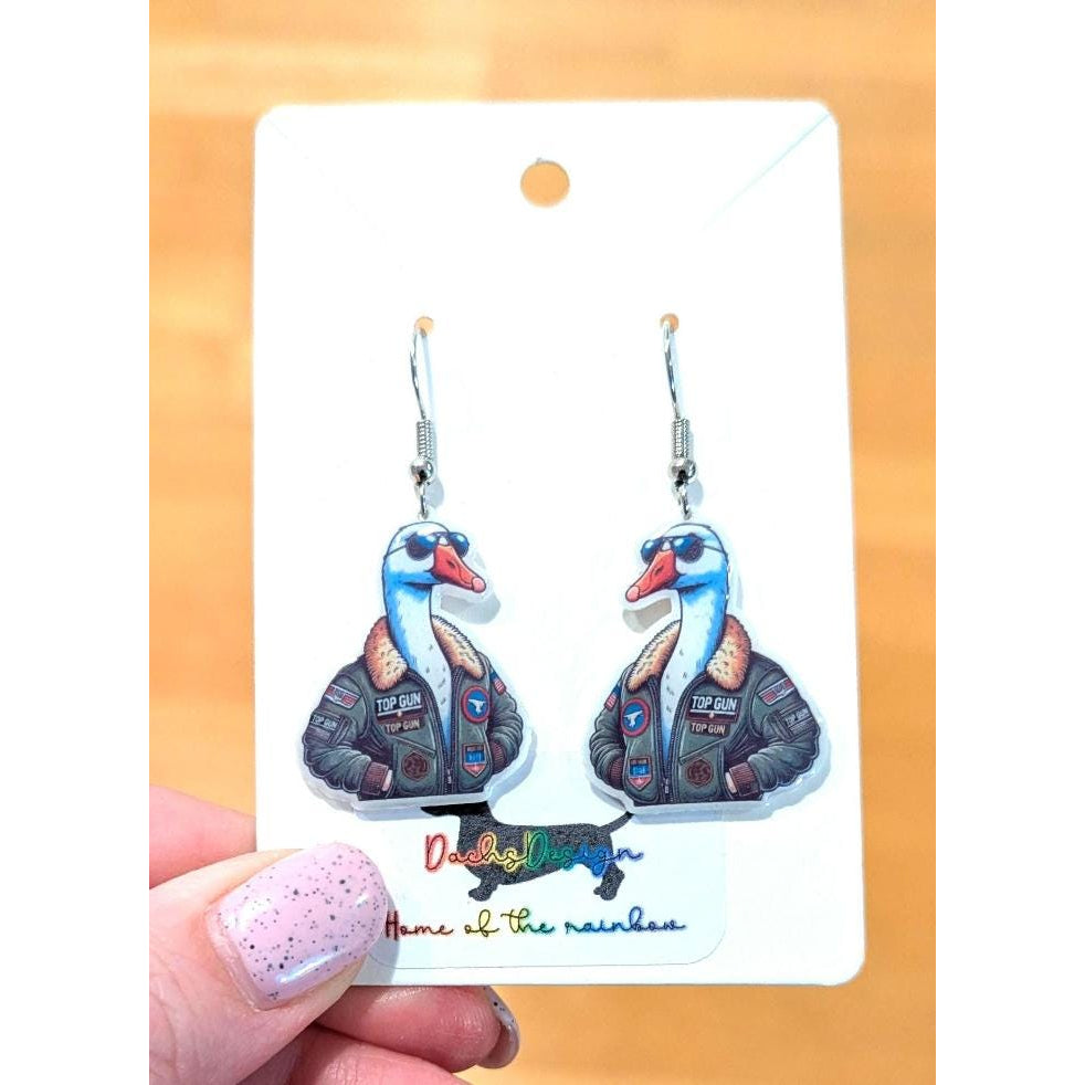 Top Gun Goose Earrings