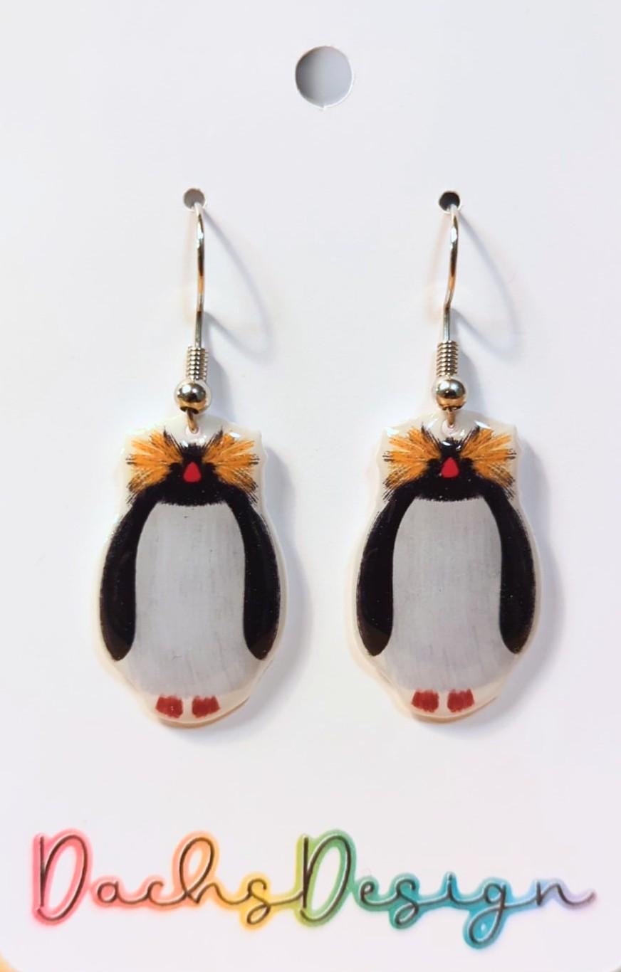 Rockhopper Penguin Dangly Earrings