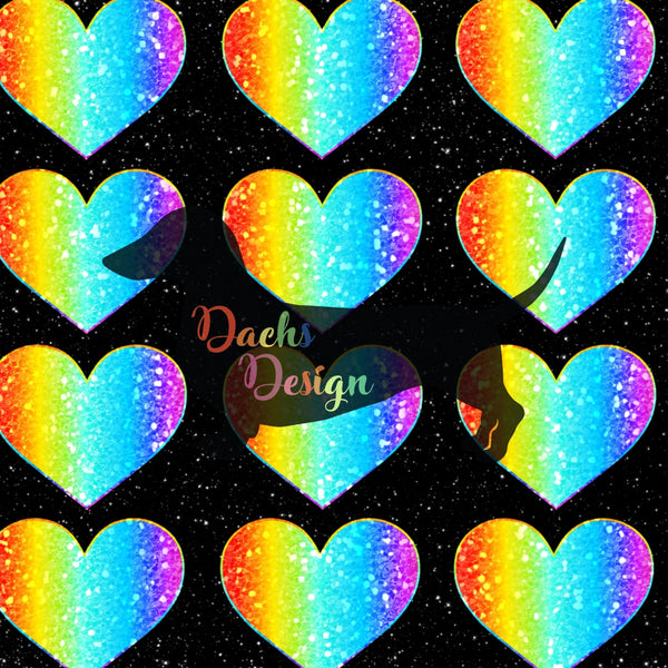 Rainbow Hearts - NON-EXCLUSIVE Seamless Patterns