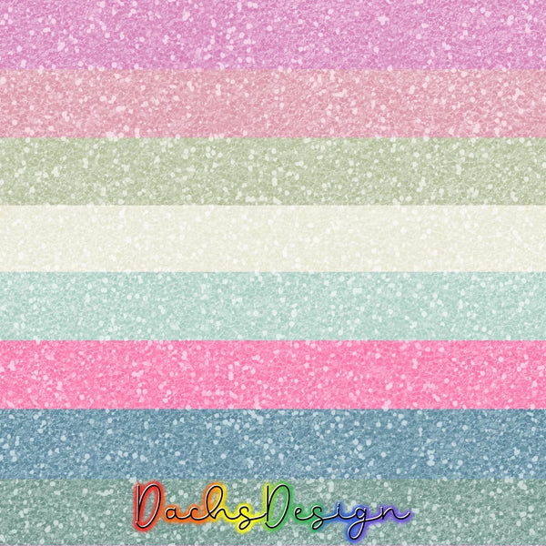 Ice Cream Glitter Stripes Seamless Pattern