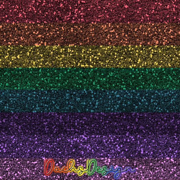 Pastel Rainbow Glitter Stripes Seamless Pattern