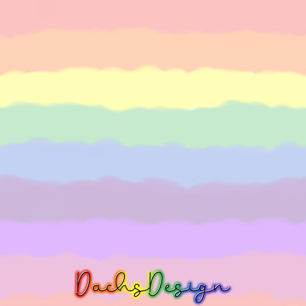 Pale Rainbow Wavy Stripes Seamless Patterns