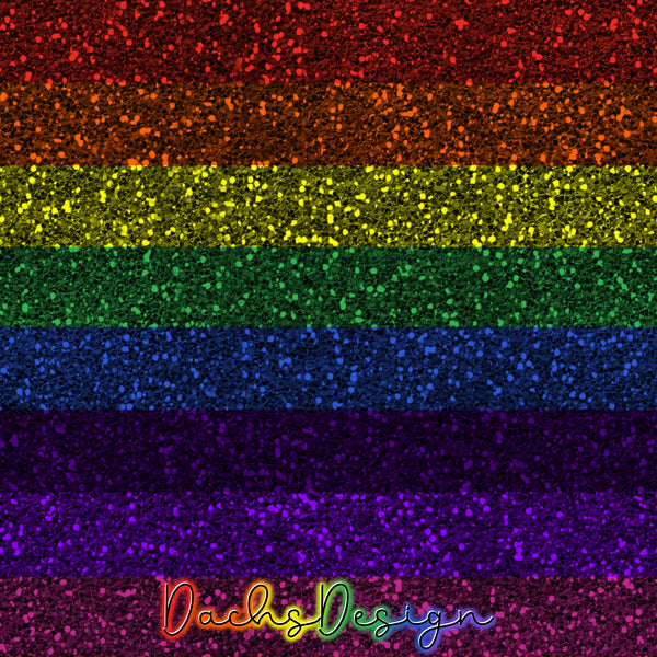 Bright Rainbow Glitter Stripes Seamless Pattern