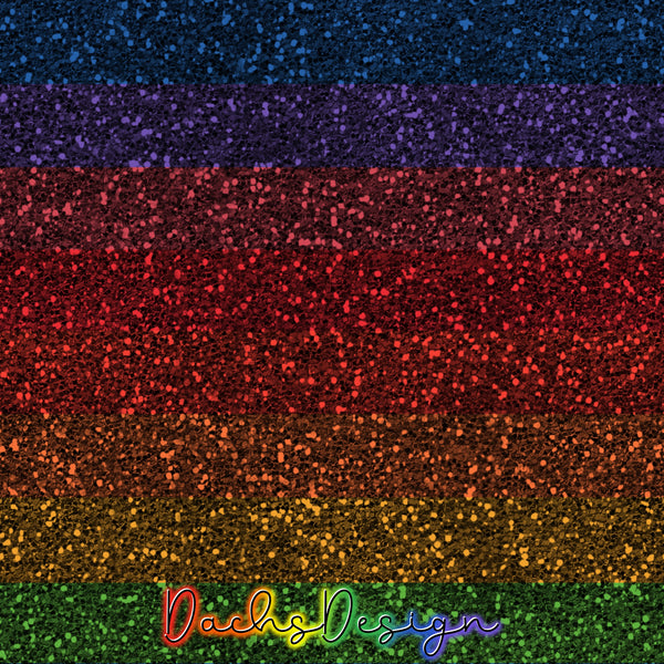 Funky Rainbow Glitter Stripes Seamless Pattern