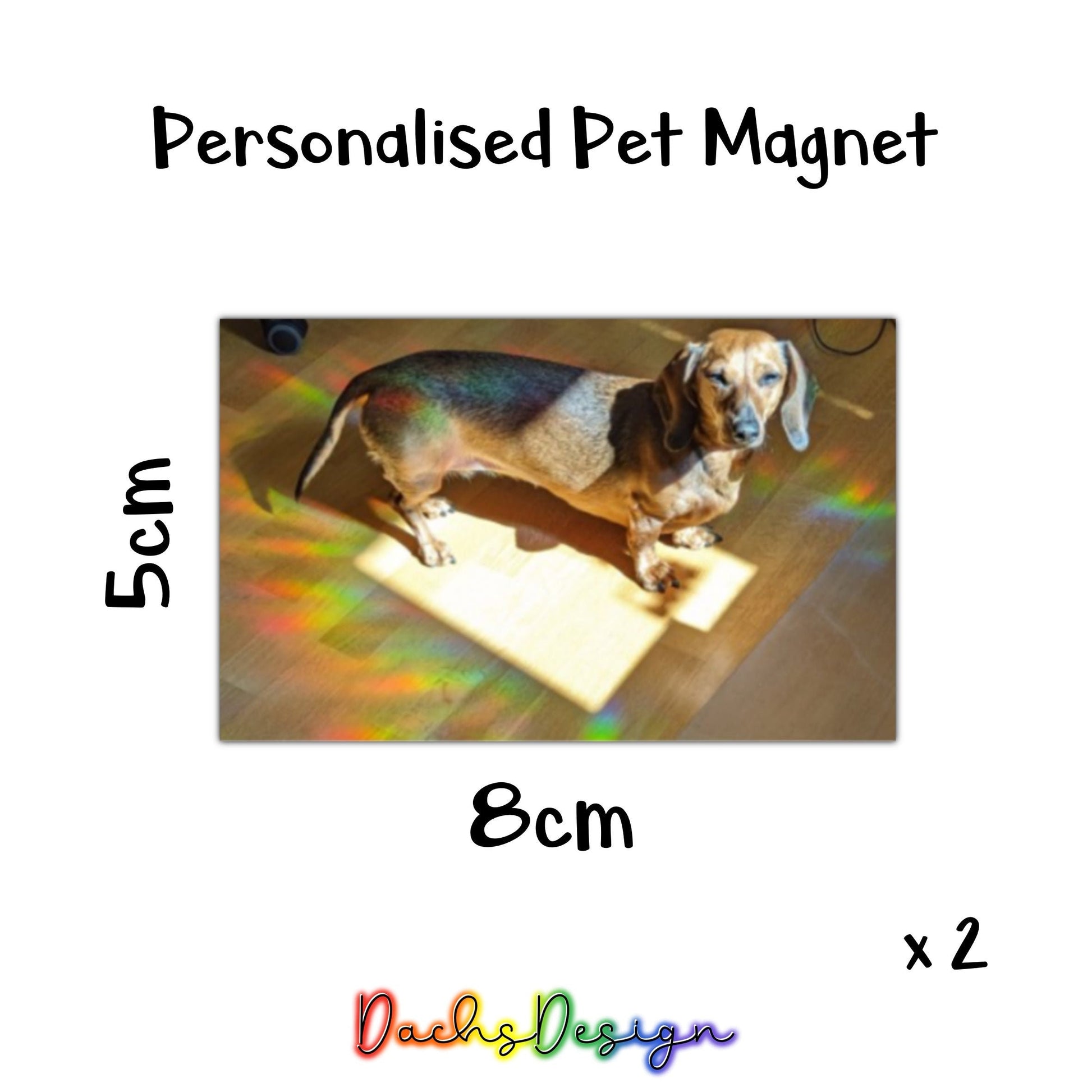 Pet photo magnets in multiple sizes — DachsDesign Norway