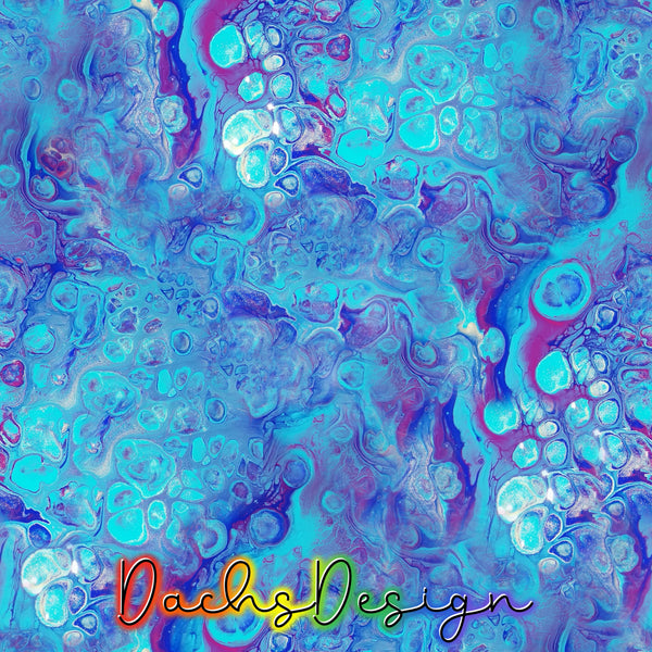 Acrylic Paint Light Blue Bubble Paint Swirls - NON-EXCLUSIVE Seamless Pattern