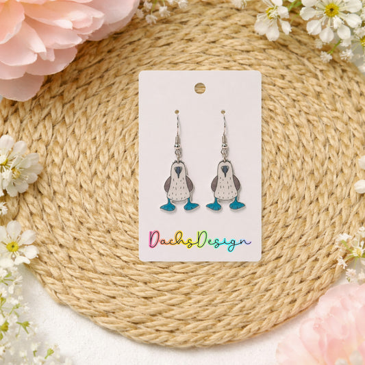 Blue Footed Booby Earrings