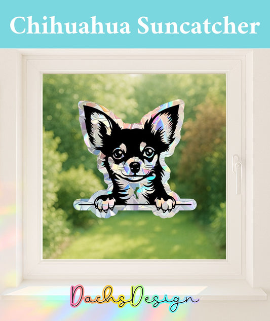 Chihuahua Rainbow Suncatcher