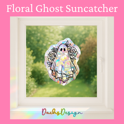 Floral Ghost Rainbow Suncatcher