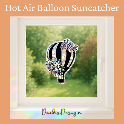 Floral Hot Air Balloon Suncatcher