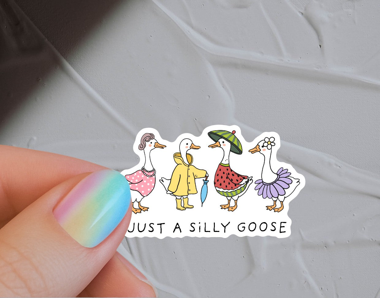 Just a Silly Goose Waterproof Vinyl Sticker