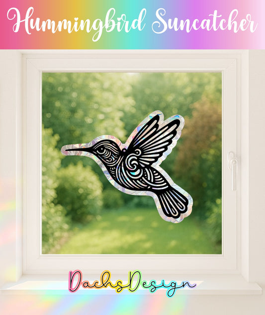 Hummingbird Rainbow Suncatcher: Handmade Window Sticker