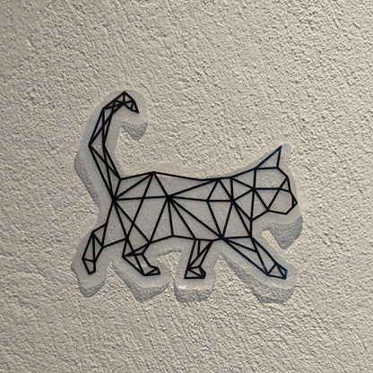 Geometric Cat Rainbow Suncatcher
