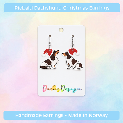 Christmas Dachshund Dangly Earrings