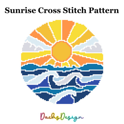 Sunrise Cross Stitch Pattern