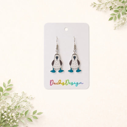 Blue Footed Booby Earrings