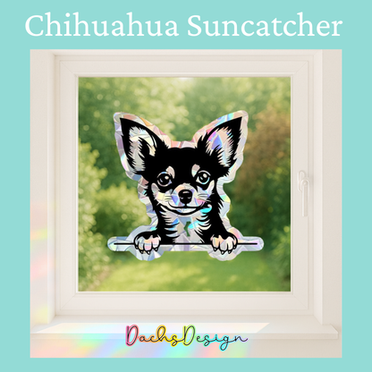 Chihuahua Rainbow Suncatcher