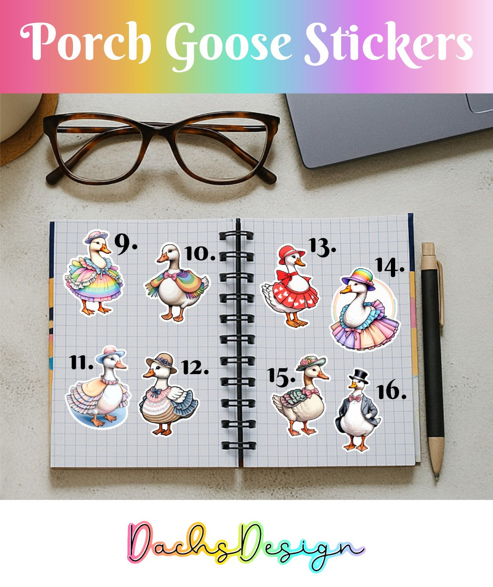Porch Goose Waterproof Vinyl Stickers