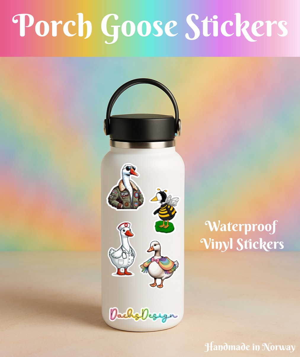 Porch Goose Waterproof Vinyl Stickers