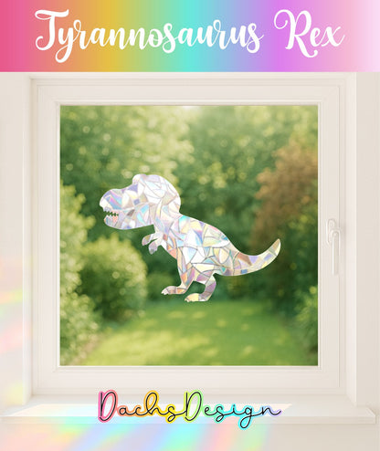 Tyrannosaurus Rex Rainbow Suncatcher: T-Rex Window Cling