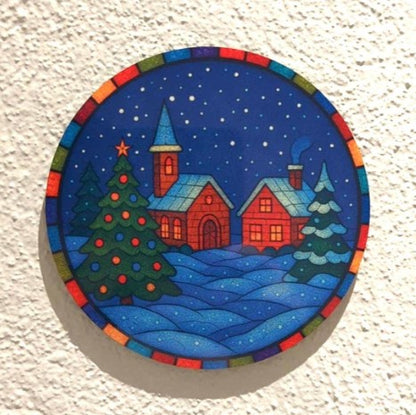 Julebrikker med glassmalerieffekt