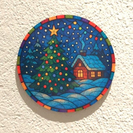 Julebrikker med glassmalerieffekt