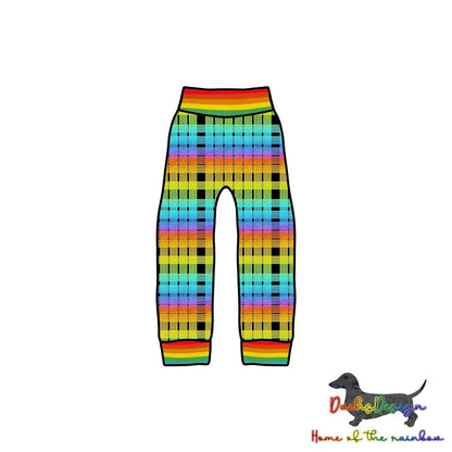 Rainbow Gingham Seamless Pattern (Digital Download)