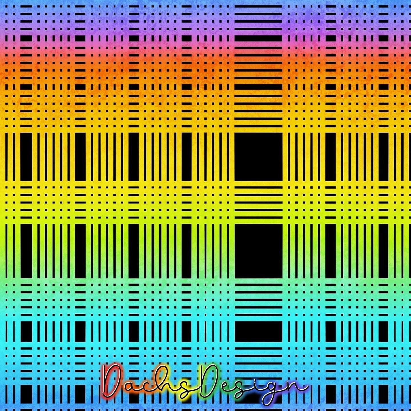 Rainbow Gingham Seamless Pattern (Digital Download)