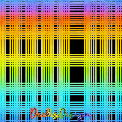 Rainbow Gingham Seamless Pattern (Digital Download)