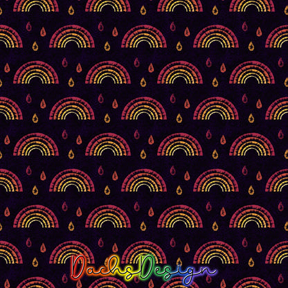 Boho Tie Dye Rainbow Seamless Pattern (Digital Download)