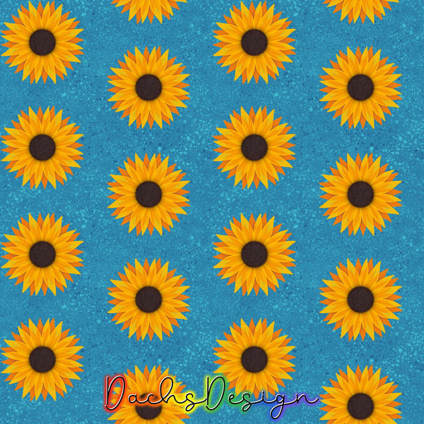 Sunflower seamless pattern on blue, NON-EXCLUSIVE floral design, flowers pattern, seamless floral pattern, pretty flower pattern, summer seamless for kids