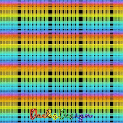 Rainbow Gingham Seamless Pattern (Digital Download)