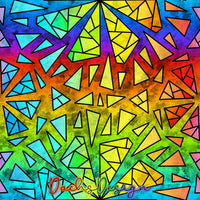 Colourburst Stained Glass Rainbow - NON-EXCLUSIVE Seamless Pattern