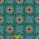 Boho floral on teal - NON-EXCLUSIVE Seamless Pattern