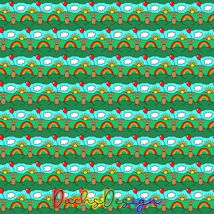 Rainbows and Mouse Seamless Pattern (Digital Download)