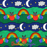 Rainbows and Bats - NON-EXCLUSIVE Seamless Pattern