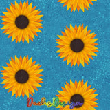 Sunflowers on blue - NON-EXCLUSIVE Seamless Pattern