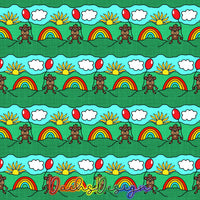 Rainbows and Monkeys - NON-EXCLUSIVE Seamless Pattern
