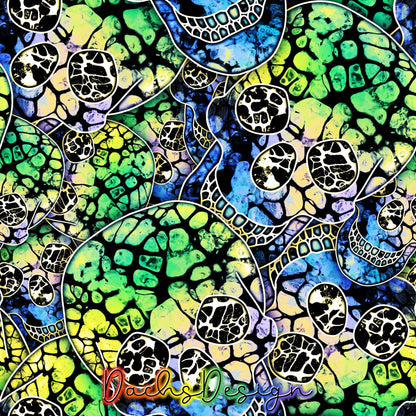 Painted Yellow Skulls Seamless Pattern (Digital Download)
