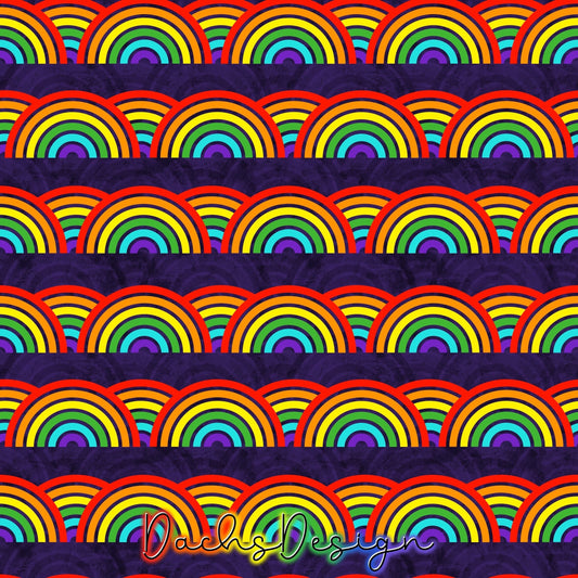 Bright Rainbows Seamless Pattern (Digital Download)