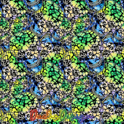 Painted Yellow Skulls Seamless Pattern (Digital Download)