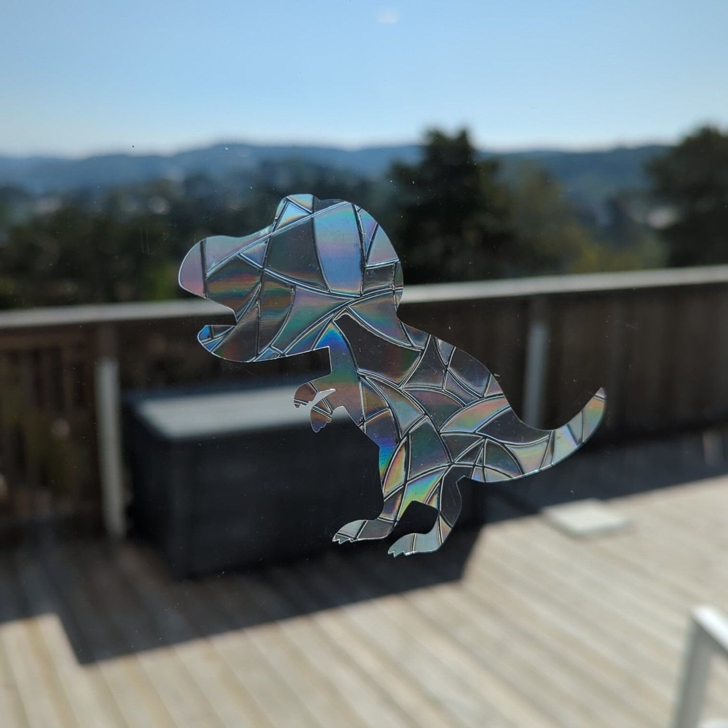 Tyrannosaurus Rex Rainbow Suncatcher: T-Rex Window Cling