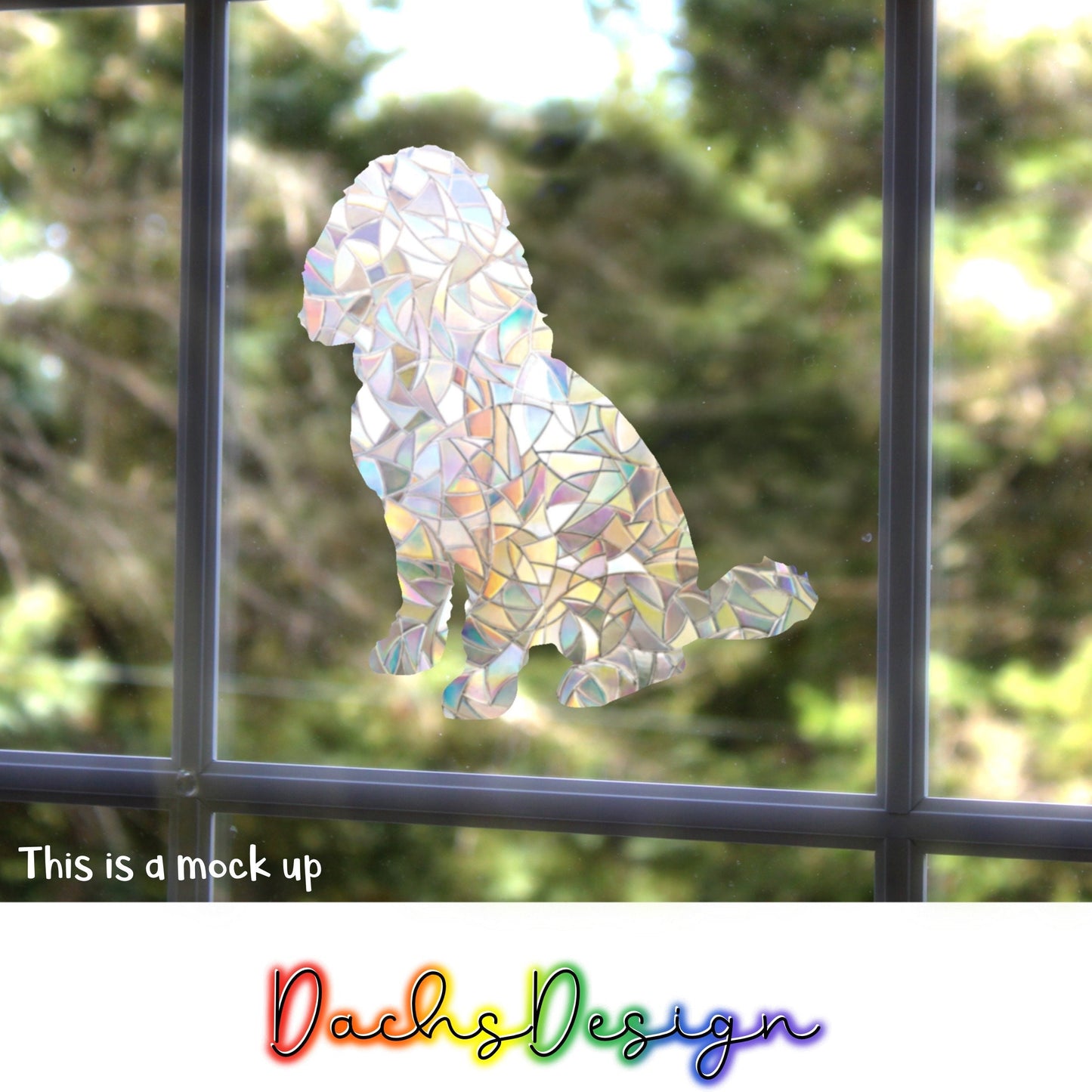 Various Dog Suncatchers: Toy Poodle, Cavapoo, Standard Poodle, Labradoodle, Jack Russell