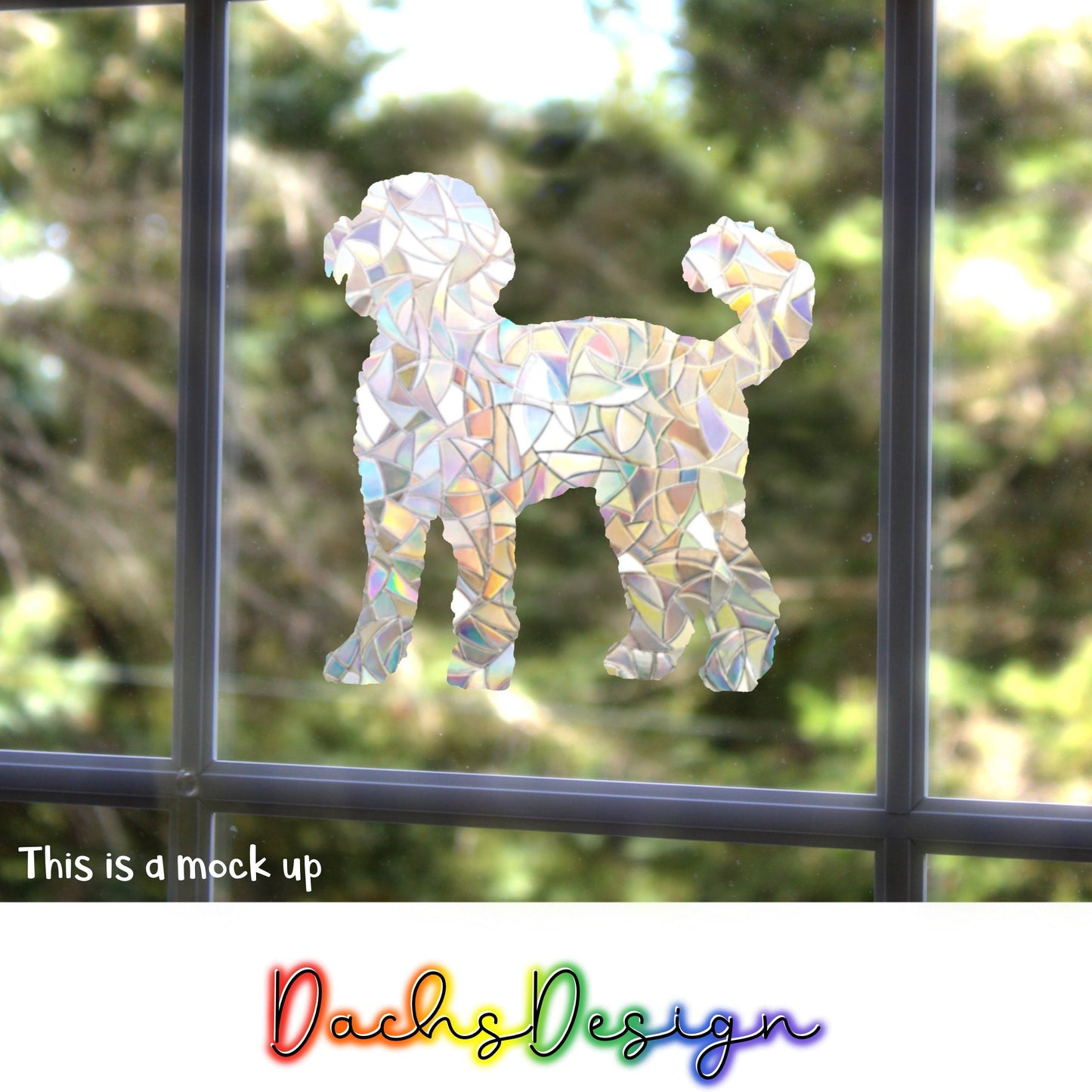 Various Dog Suncatchers: Toy Poodle, Cavapoo, Standard Poodle, Labradoodle, Jack Russell