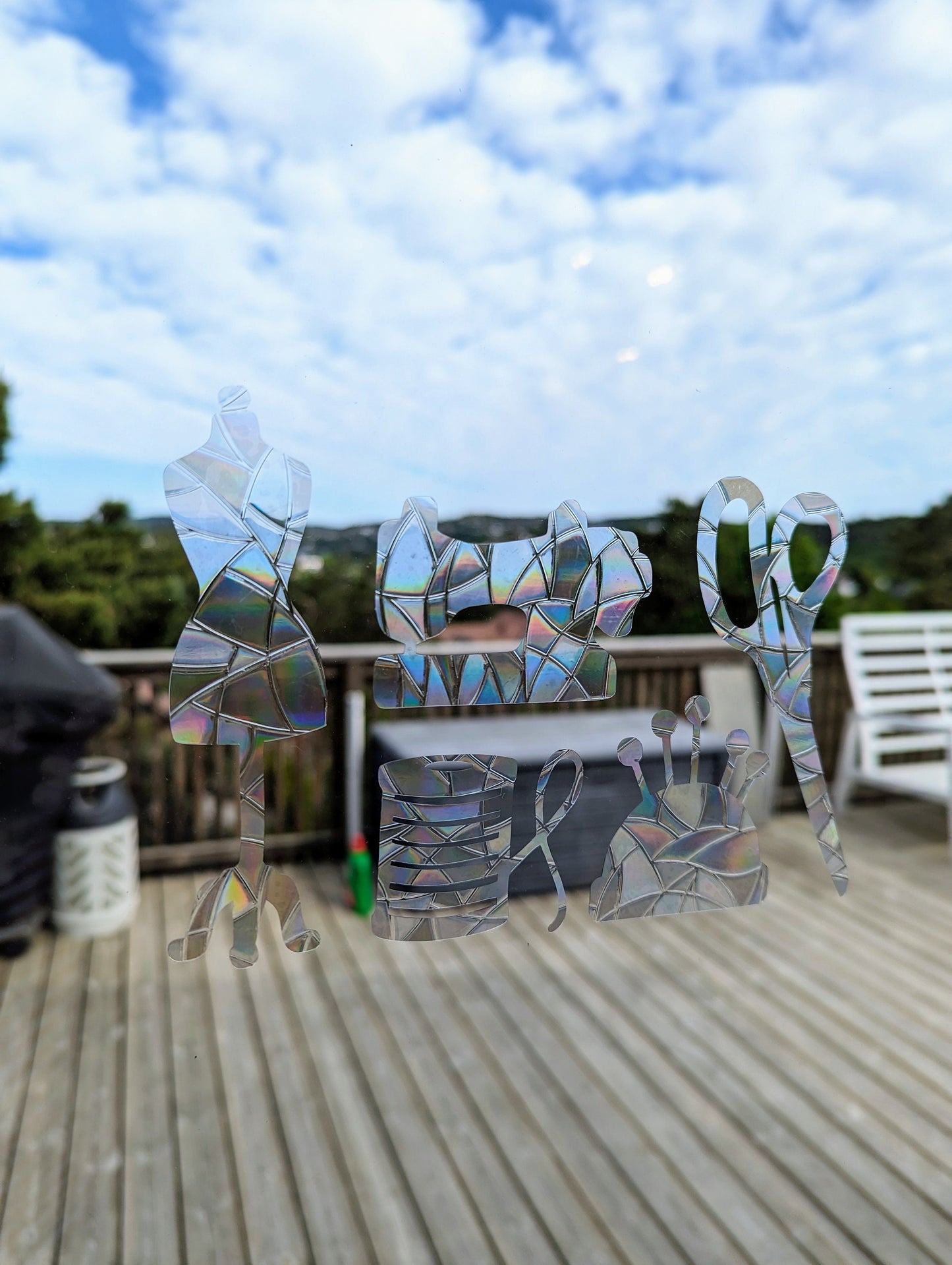 Sewing Room Notions Rainbow Suncatchers: Gift for Lover of Sewing