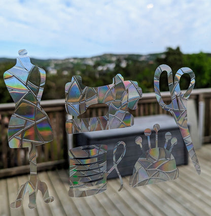 Sewing Room Notions Rainbow Suncatchers: Gift for Lover of Sewing